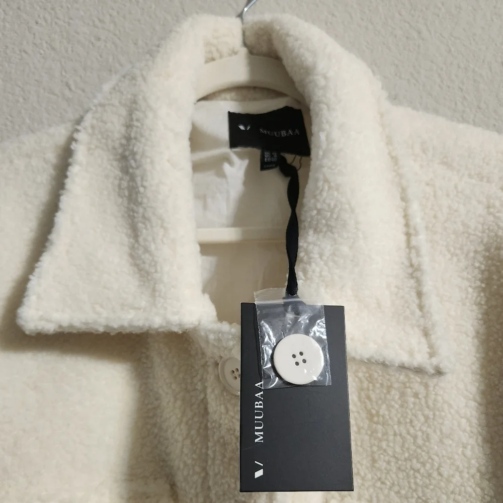 Muubaa NWT Portia Longline Faux Fur Shacket Women’s US 8 (UK 12) - Picture 9 of 10